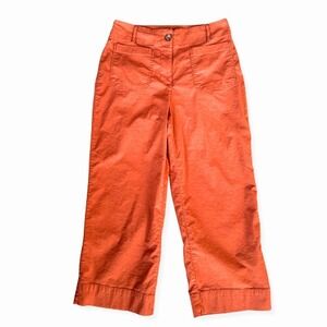 Nicole Miller‎ Women's Cropped Wide Leg Pants Rust Orange Size 8